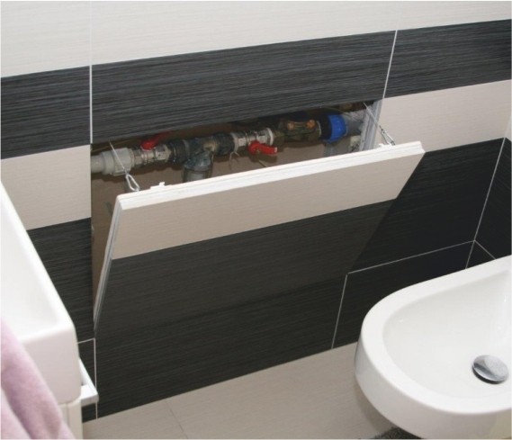 Akustinen hiussaumaluukku 42 dB laatoitukseen, järjestelmä F3, laatoitus profiilikehykseen - Image 2