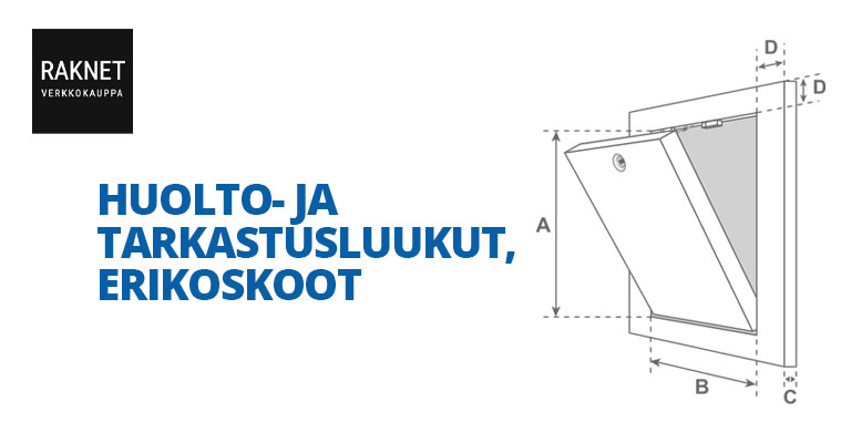 Erikoiskokoiset ja pyöreät huoltoluukut